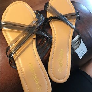 New!! Black Jelly Sandals